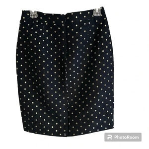 I.Crew factory polka dot pencil skirt